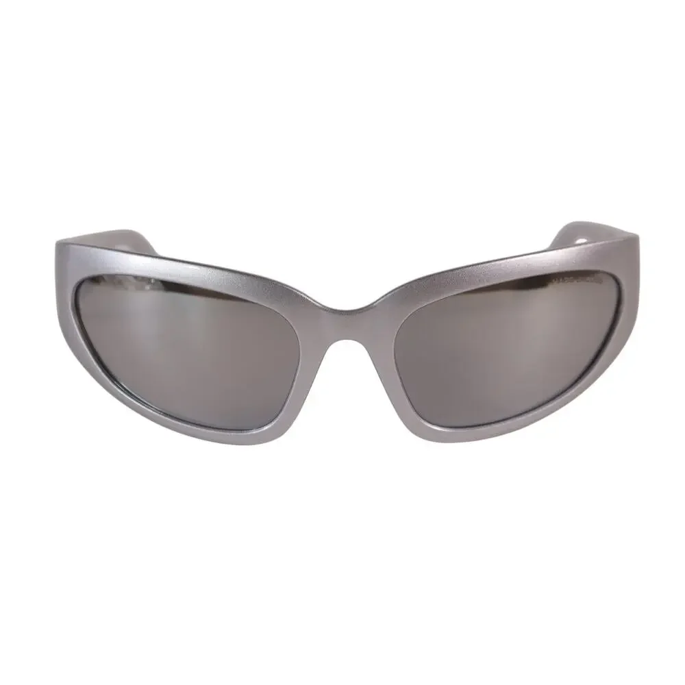 Marc Jacobs Narrow Wraparound Sunglasses - Silver / Silver Mirrored